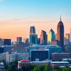 City skyline of Atlanta showcasing a busy business environment