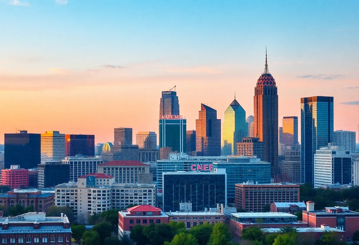 City skyline of Atlanta showcasing a busy business environment