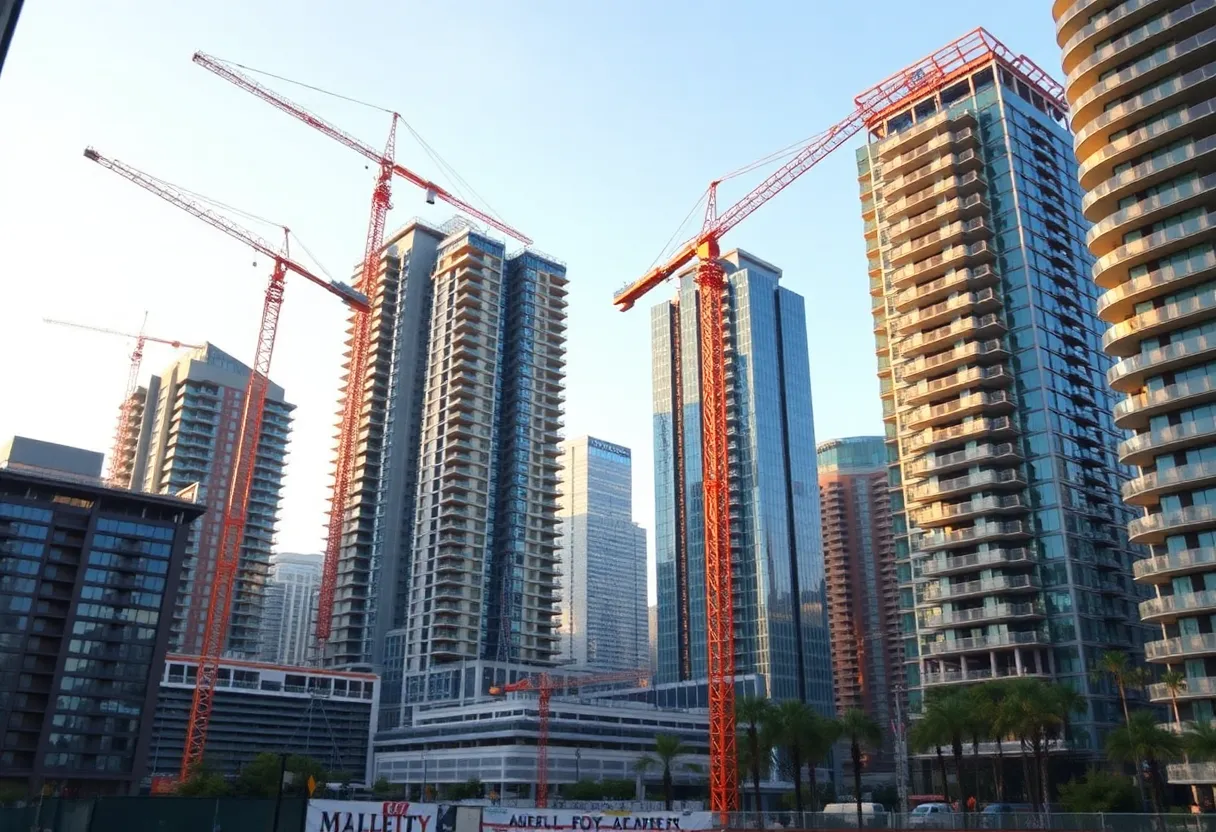Construction of Centennial Yards in Downtown Atlanta
