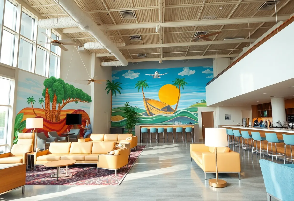 Interior of the new Delta Sky Club at Hartsfield-Jackson Atlanta Airport