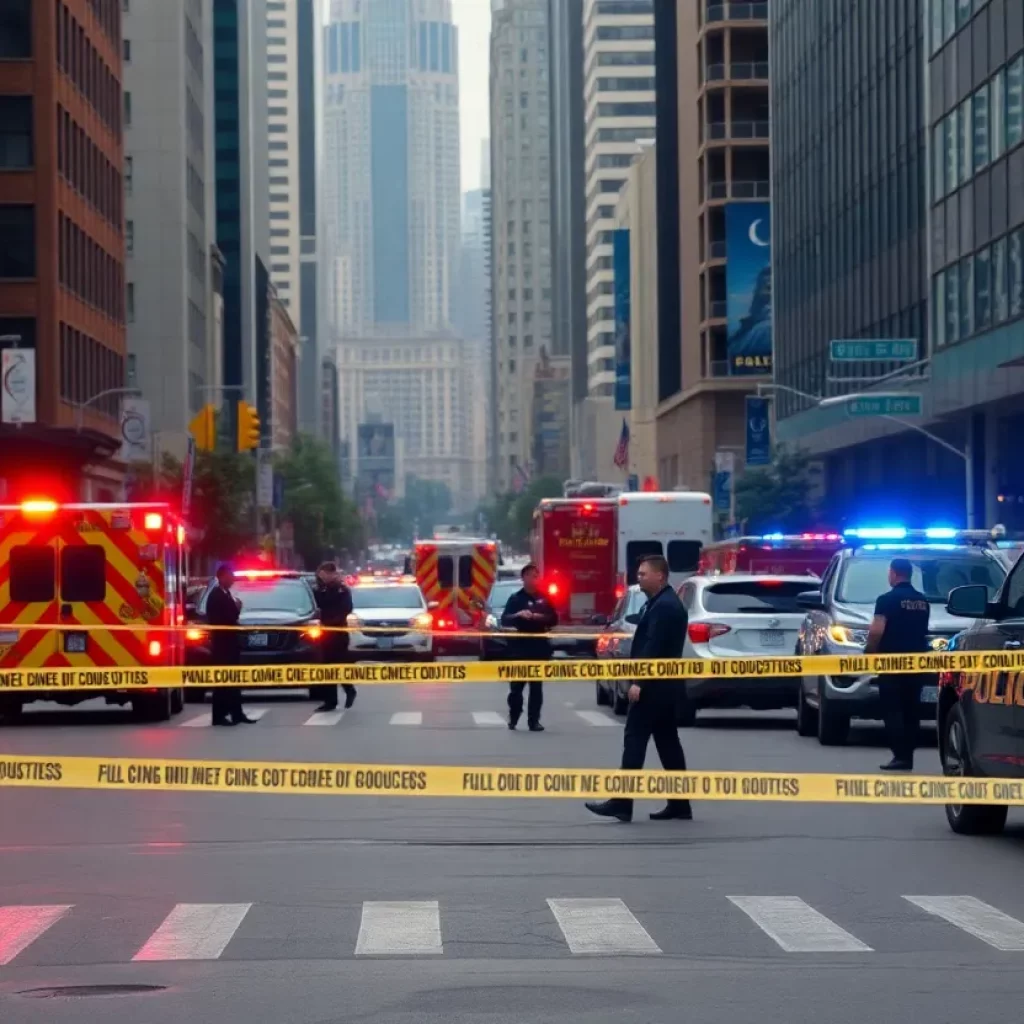 Police cordon in downtown Atlanta after shooting incident