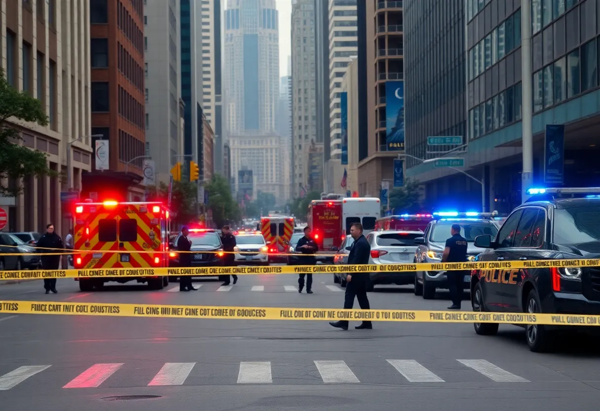Police cordon in downtown Atlanta after shooting incident