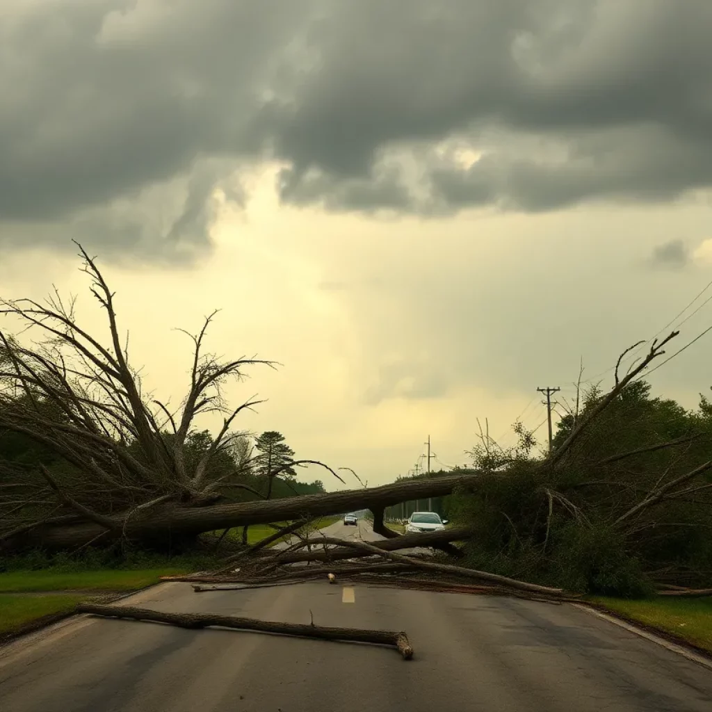 Trees damaged by EF-1 tornado in Henry County