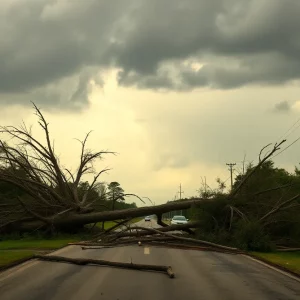Trees damaged by EF-1 tornado in Henry County