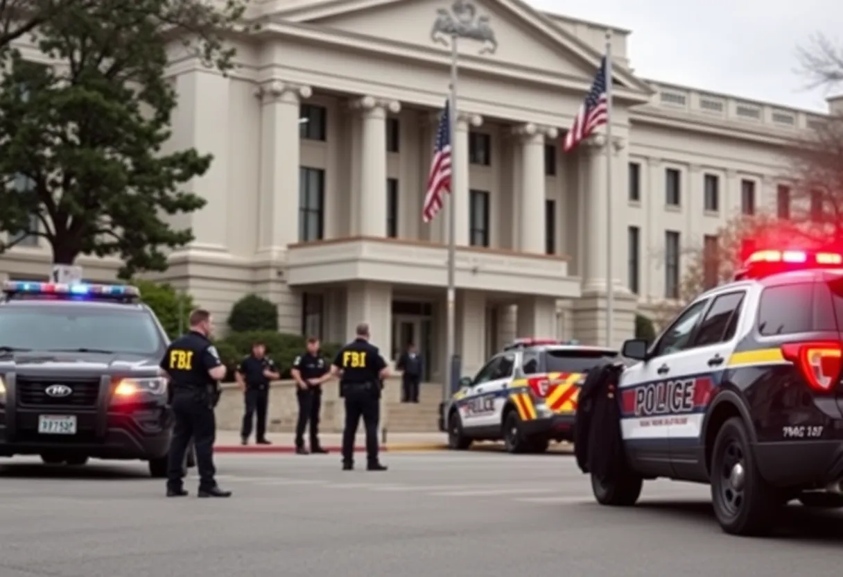 FBI agents responding to a security threat
