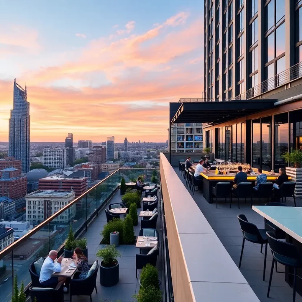 Exterior view of Forth Hotel in Atlanta with rooftop bar