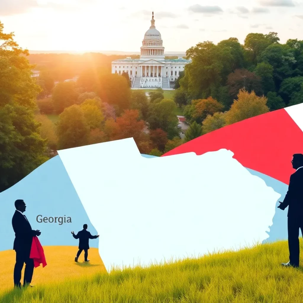 Abstract representation of the Georgia political landscape.