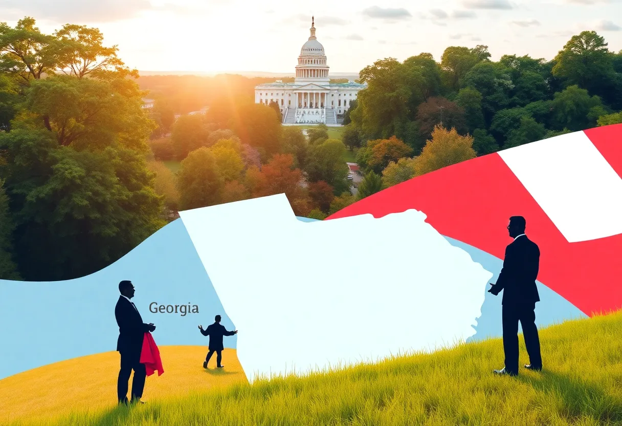 Abstract representation of the Georgia political landscape.