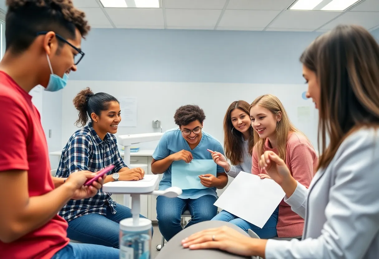 Students learning orthodontics at Georgia School