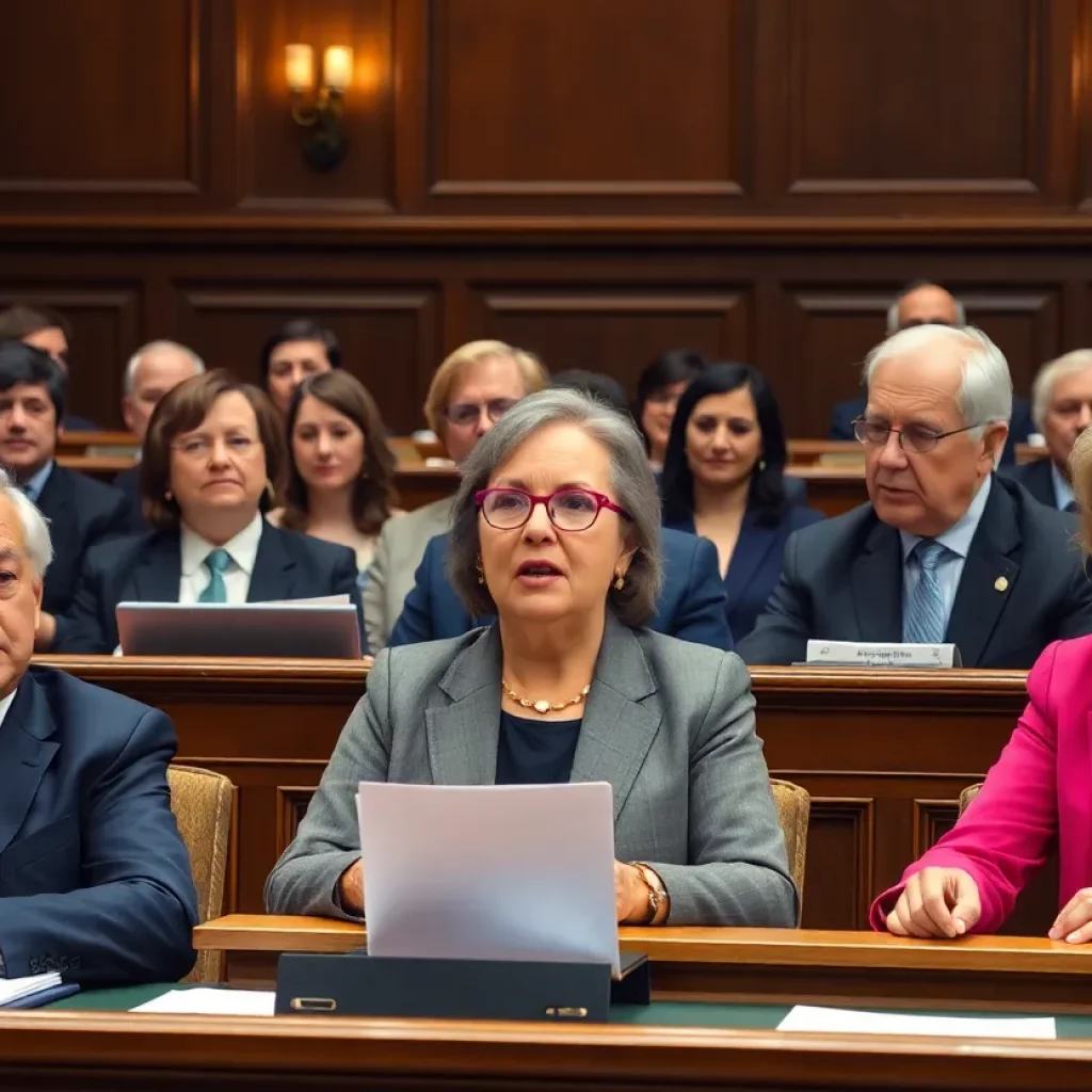 Georgia Senate hearing discussing DEI bill