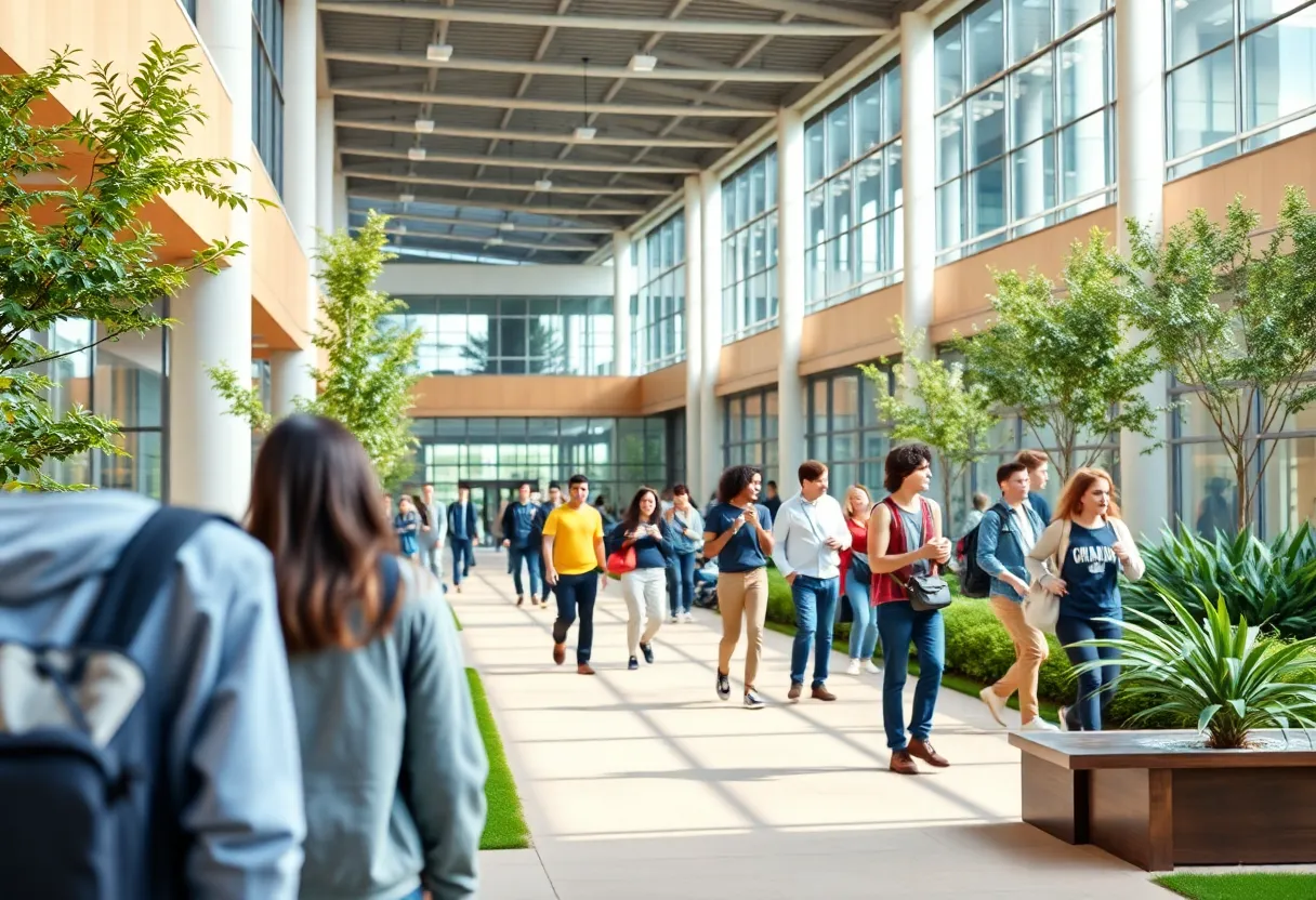 Students enjoying campus life at Georgia Tech and Emory University.