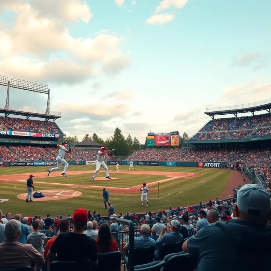 Grambling baseball players in action during a doubleheader game against Jackson State.