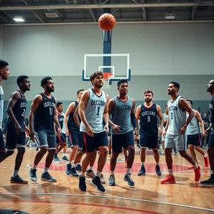 Grambling State basketball team in action during a game