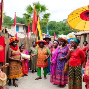 Artistic depiction of Gullah Geechee cultural heritage