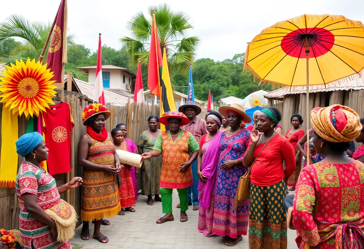 Artistic depiction of Gullah Geechee cultural heritage