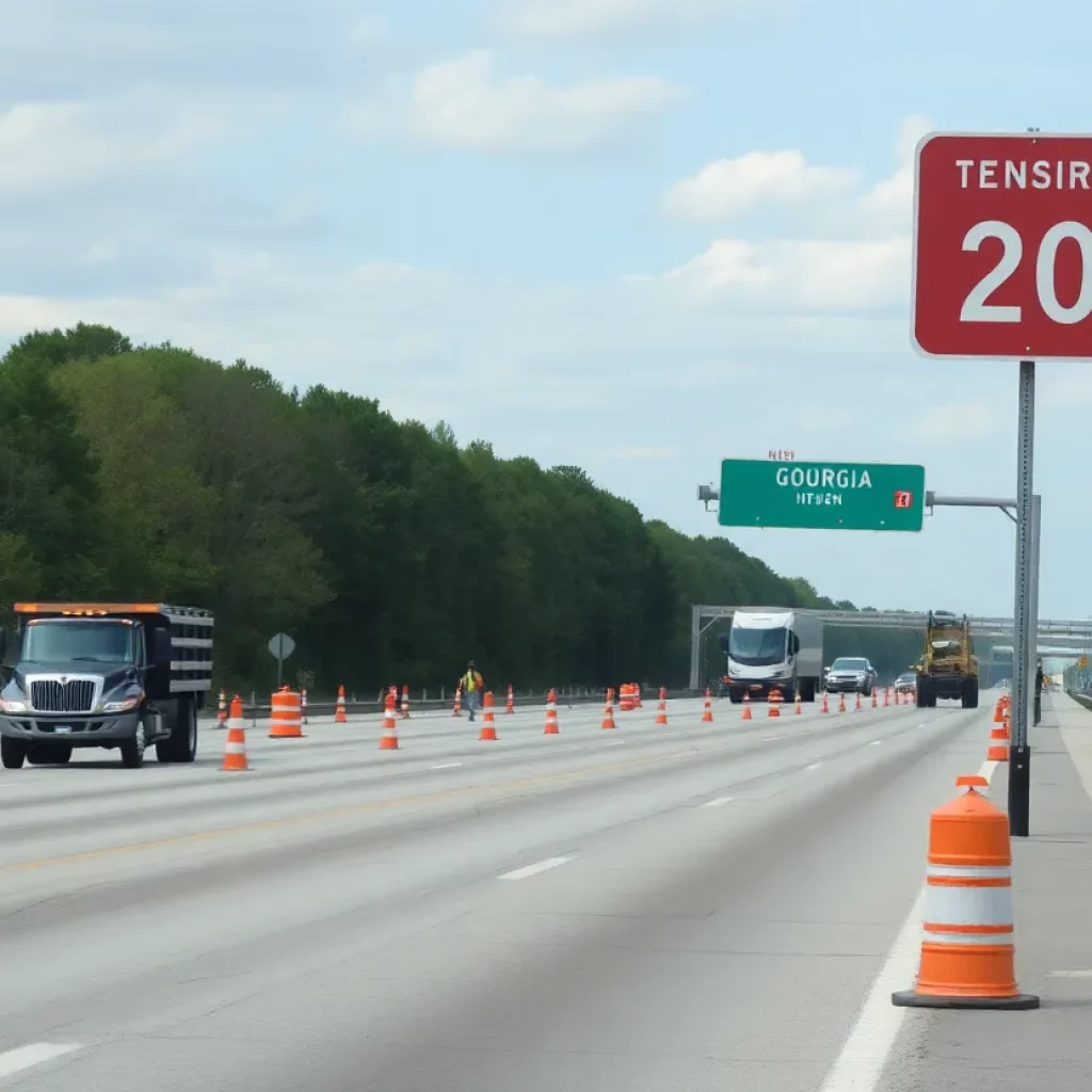 Construction work on Georgia Highway 20 expansion