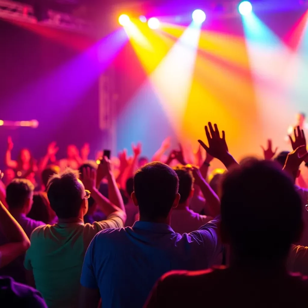 Crowd enjoying a live music performance in Atlanta