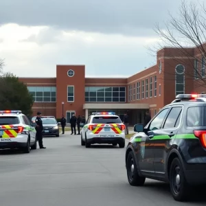 Police presence at North Atlanta High School during lockdown
