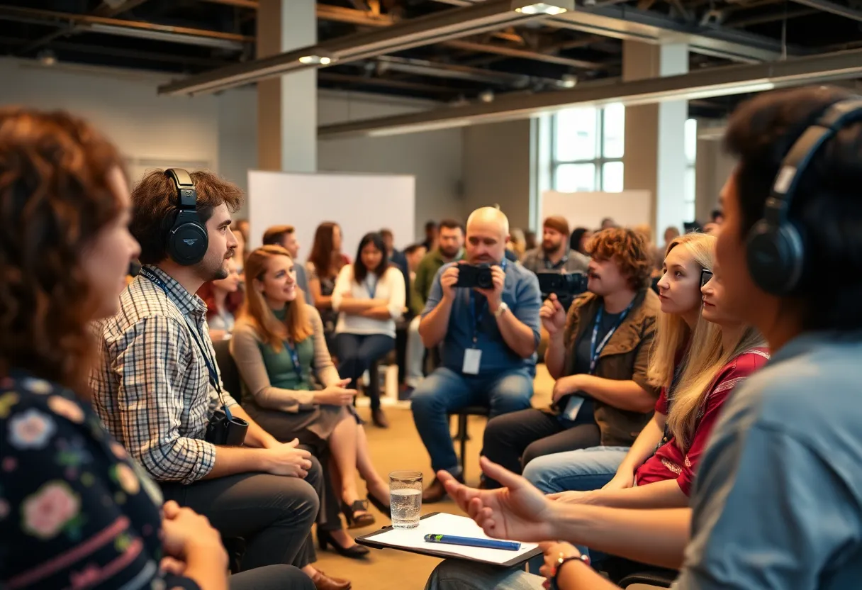Independent filmmakers at the Seed & Spark Sustainability Summit in Atlanta.