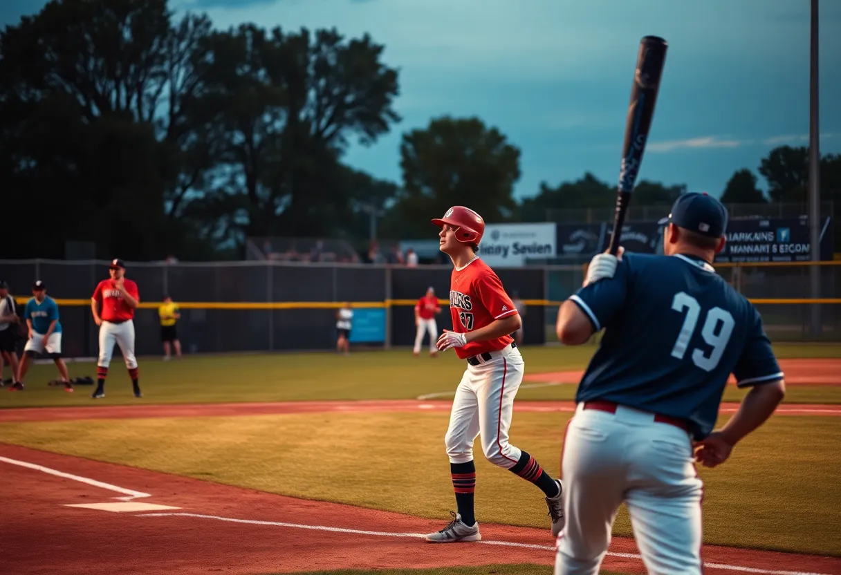 West Georgia Wolves baseball team during a match
