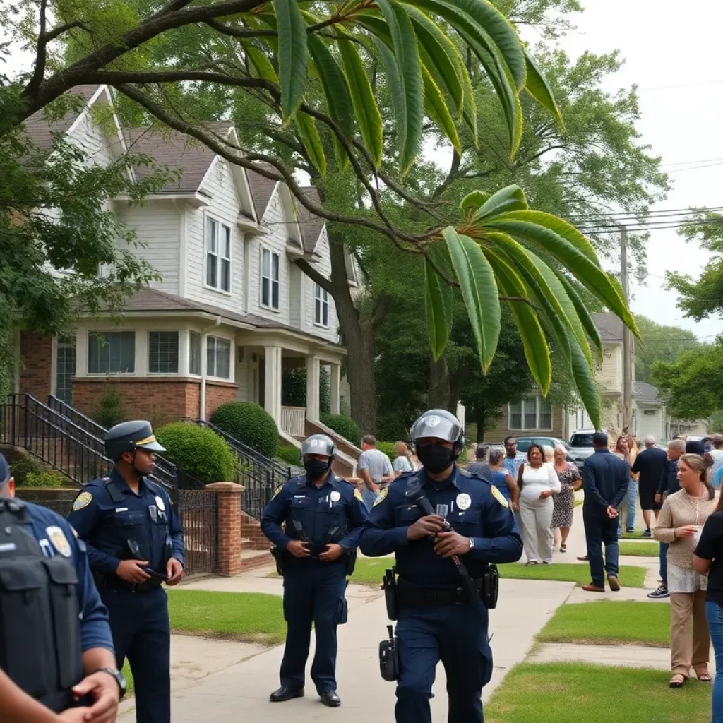 Community members discussing safety in Atlanta neighborhoods