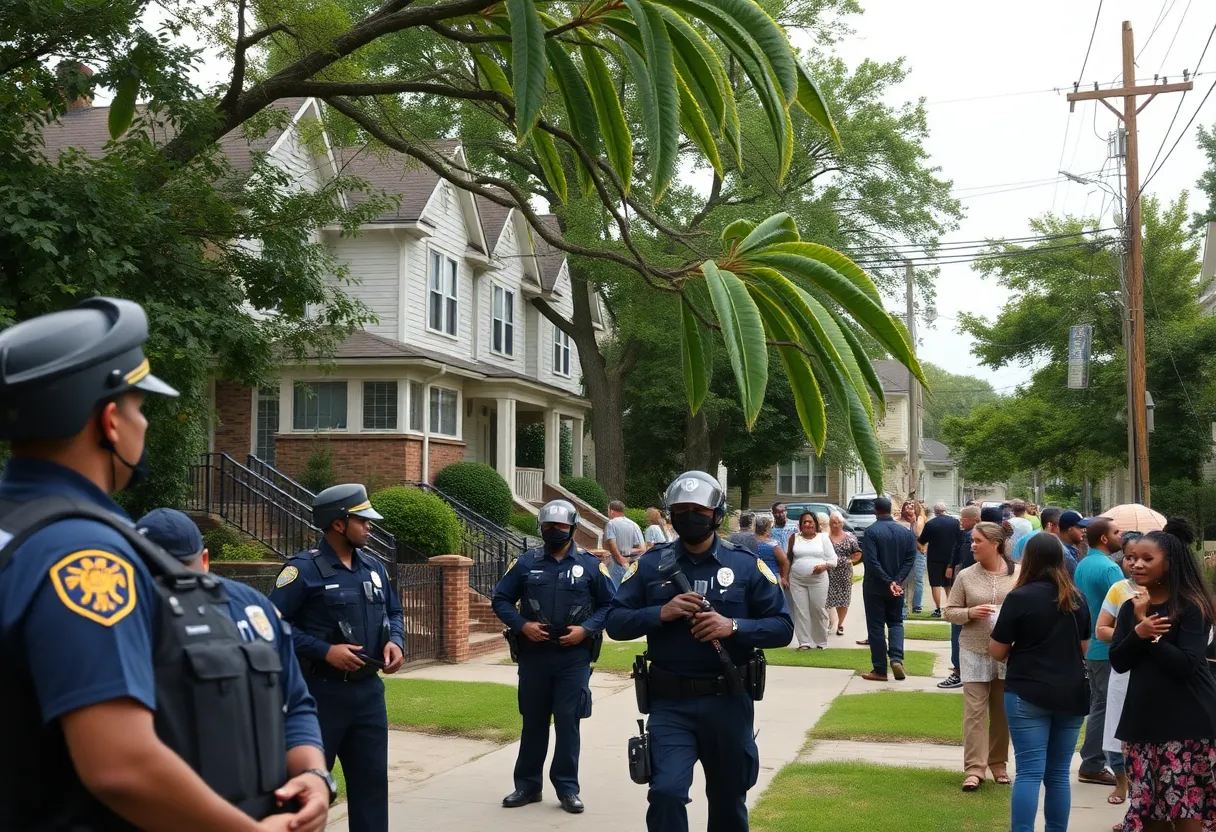 Community members discussing safety in Atlanta neighborhoods