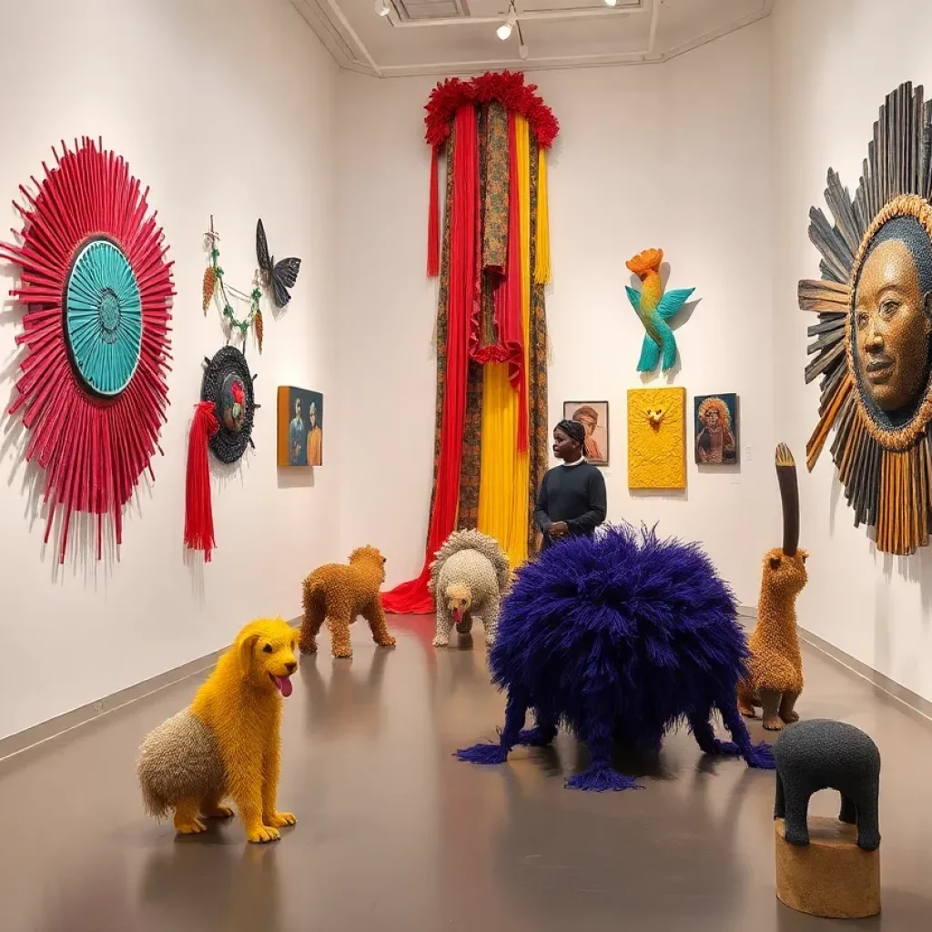 Art installations from the Atlanta Contemporary Spring Exhibits highlighting diverse artistic expressions.