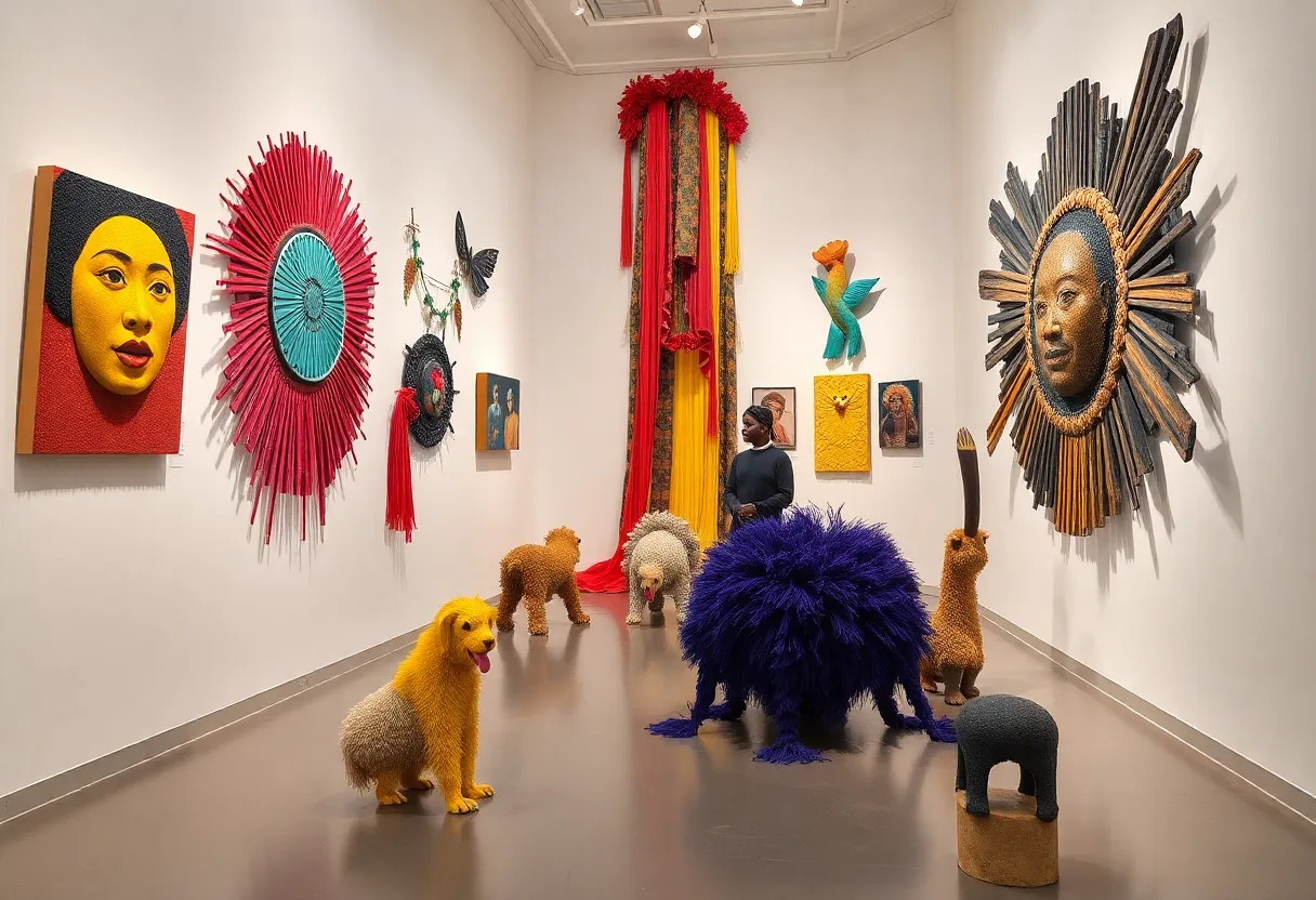 Art installations from the Atlanta Contemporary Spring Exhibits highlighting diverse artistic expressions.