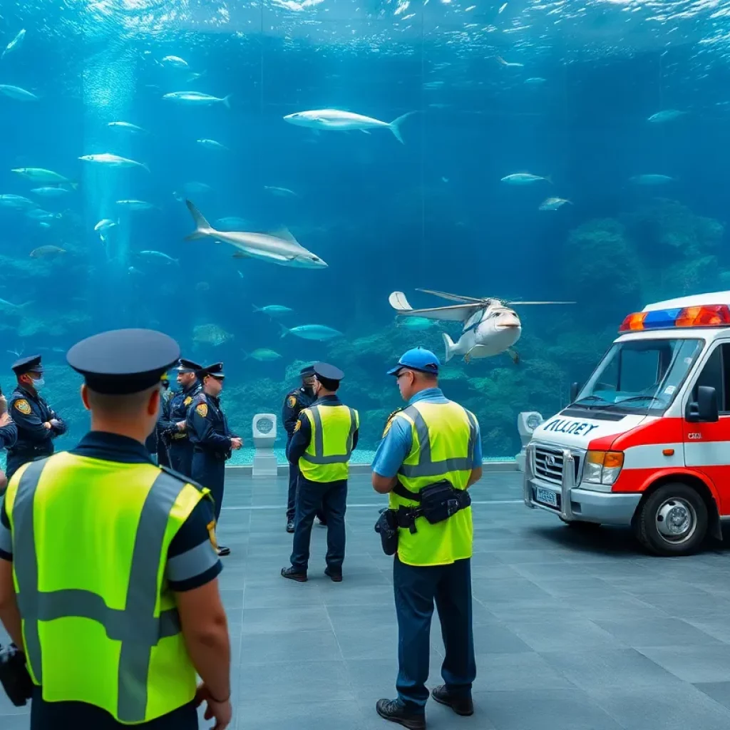 Police training exercise at Georgia Aquarium