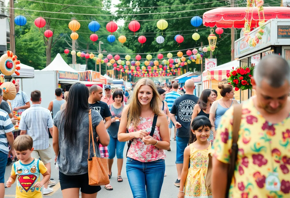 Families enjoying Atlanta summer festivals