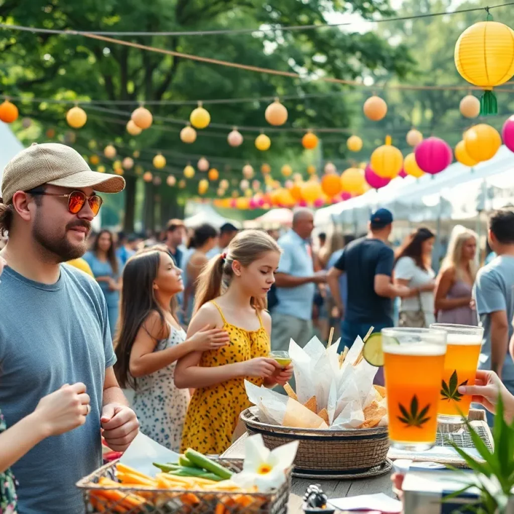 Families enjoying summer festivals in Atlanta