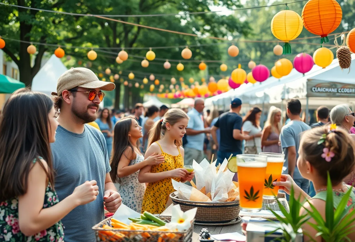 Families enjoying summer festivals in Atlanta