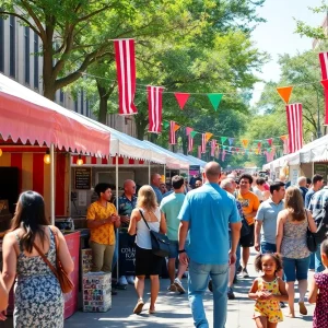 Crowd enjoying events during the weekend in Atlanta