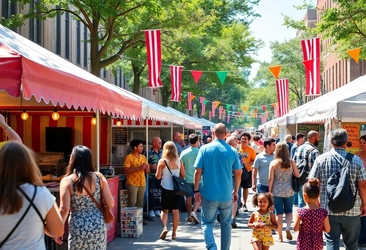 Crowd enjoying events during the weekend in Atlanta