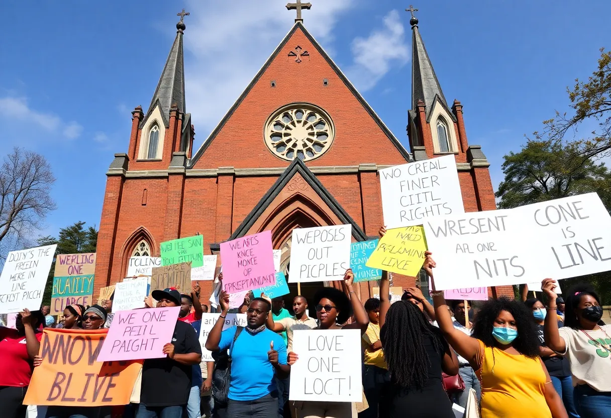 Activists gathered at a church in Atlanta advocating for civil rights