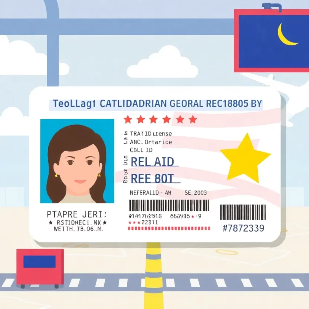 Example of a Georgia REAL ID with a gold star