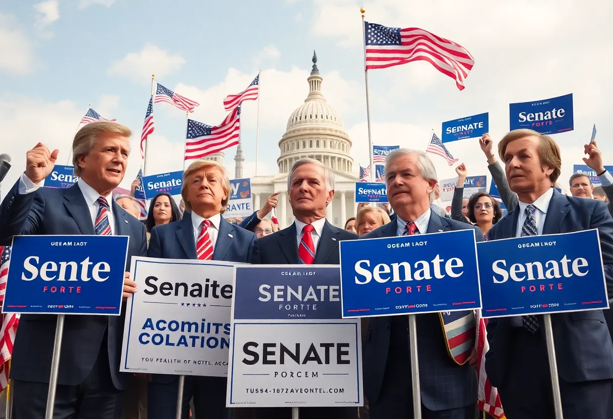 Representation of candidates and campaign materials in Georgia Senate race