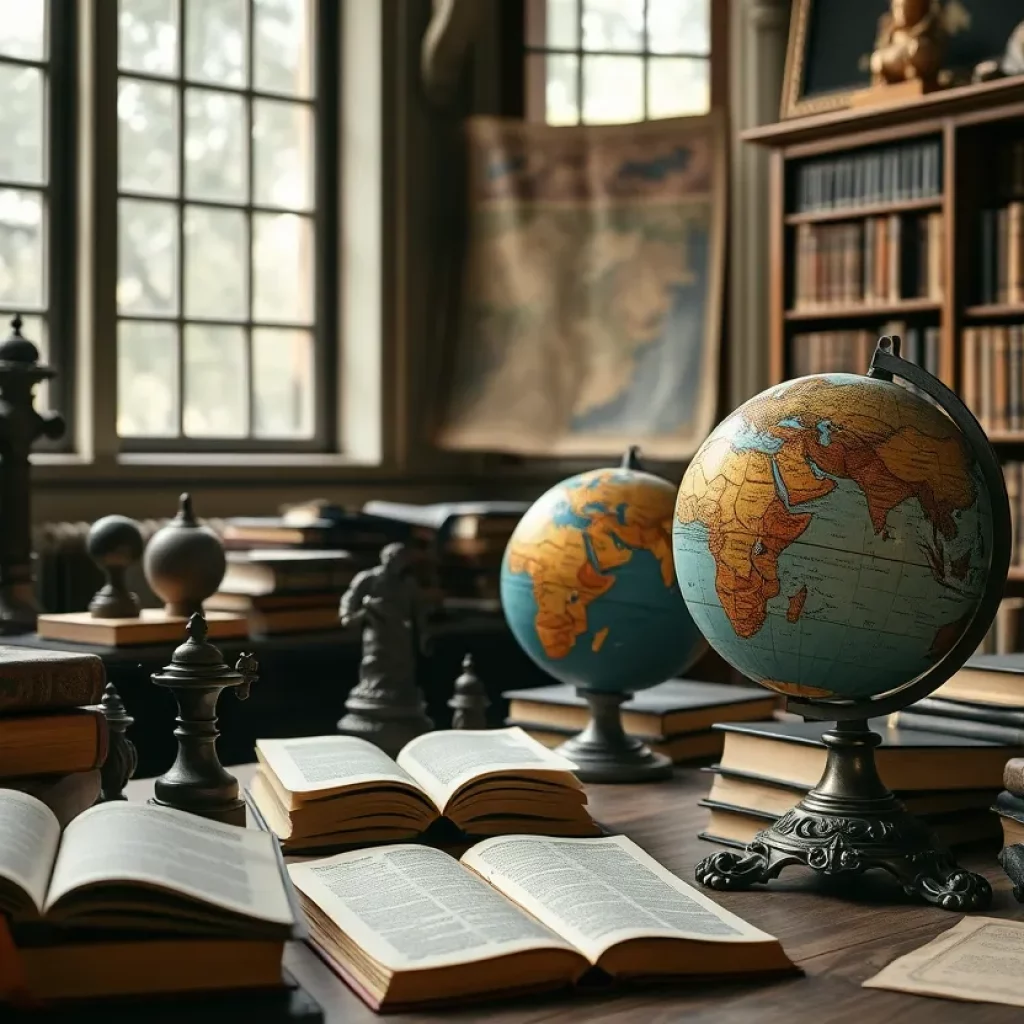 A tribute scene representing history education and advocacy for social justice.