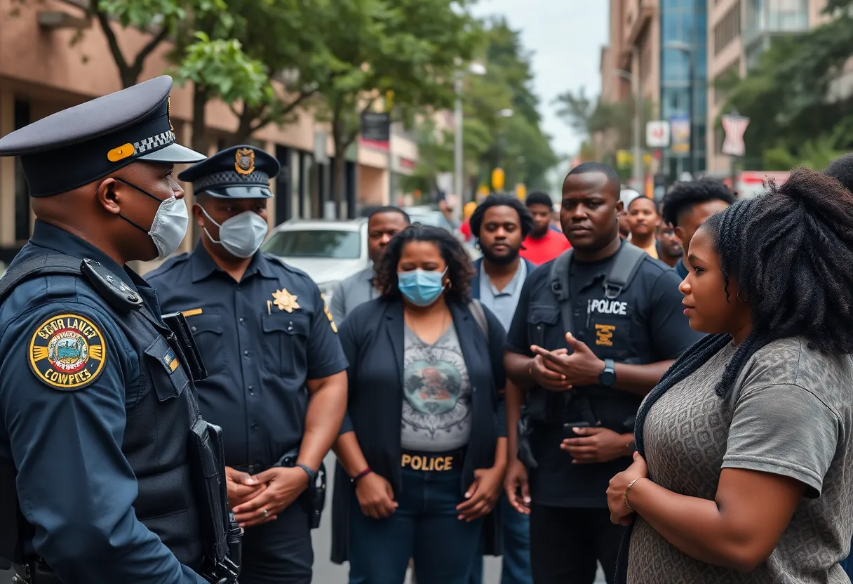 Police investigating a shooting scene in Atlanta