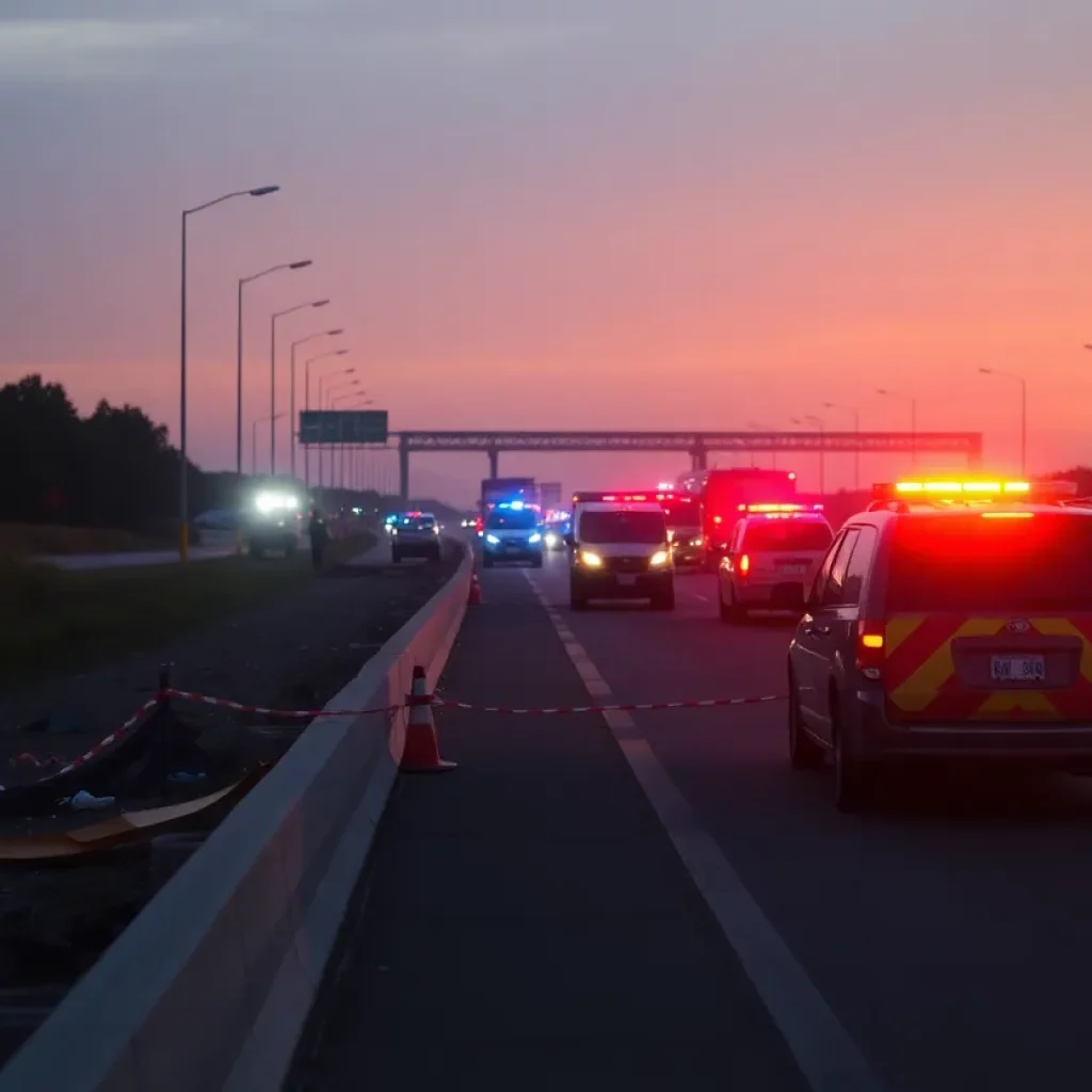 Emergency response at I-20 accident scene in DeKalb County