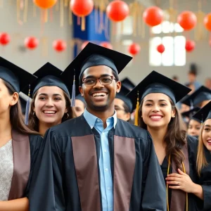 Celebration of a family graduation at Georgia State University