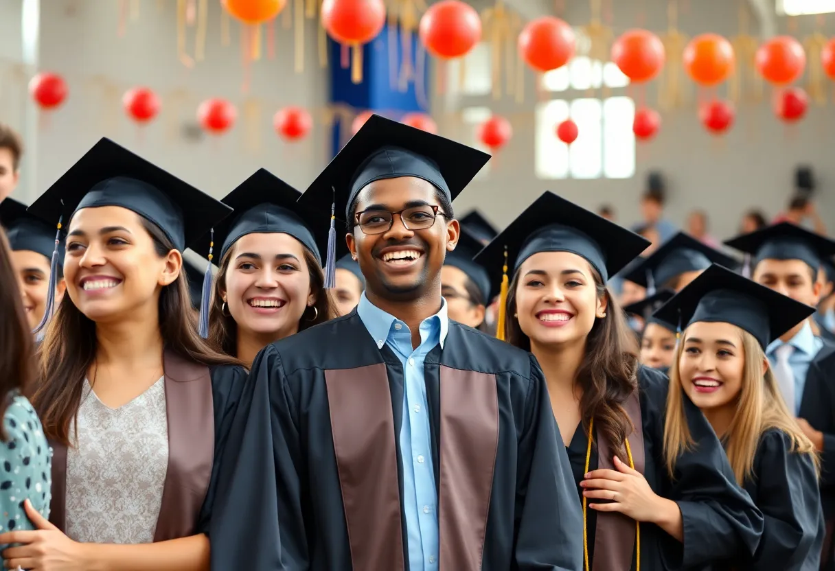 Celebration of a family graduation at Georgia State University