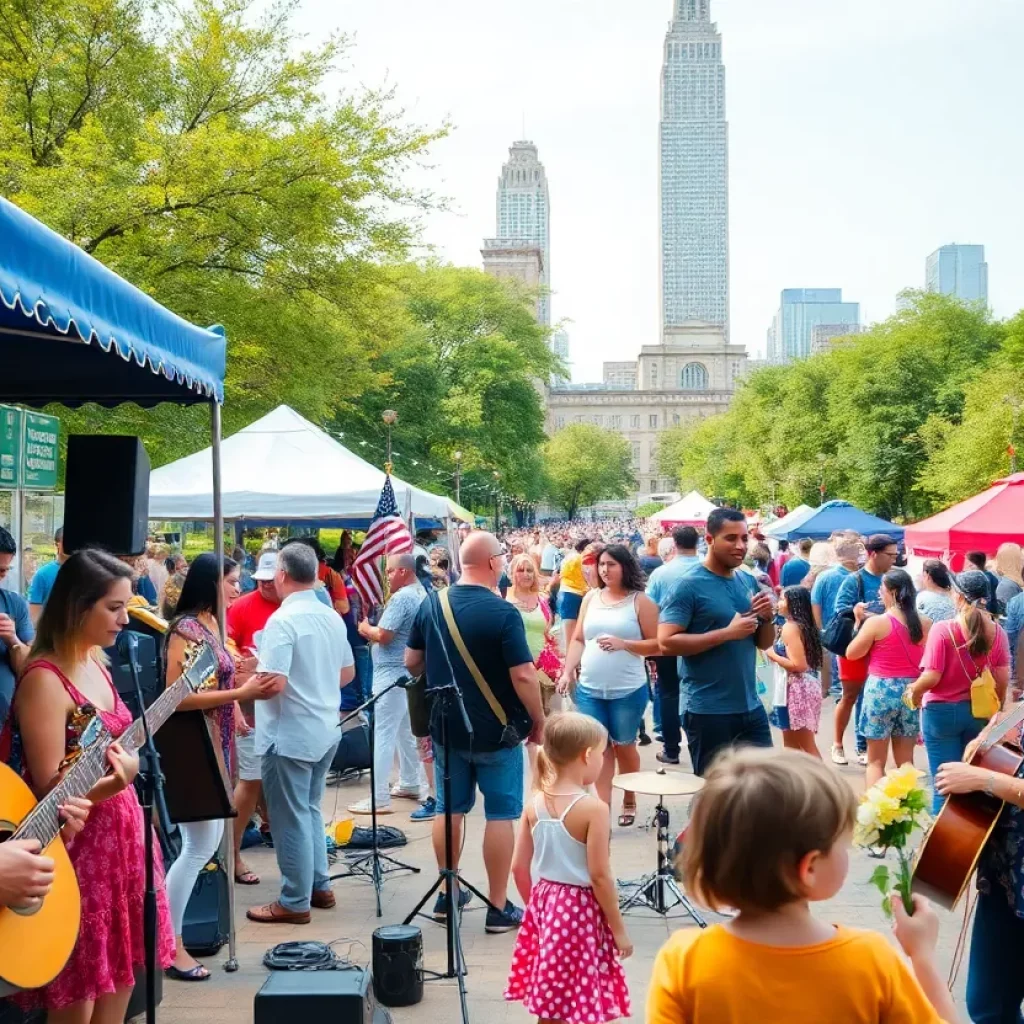 Outdoor celebration during Memorial Day weekend in Atlanta