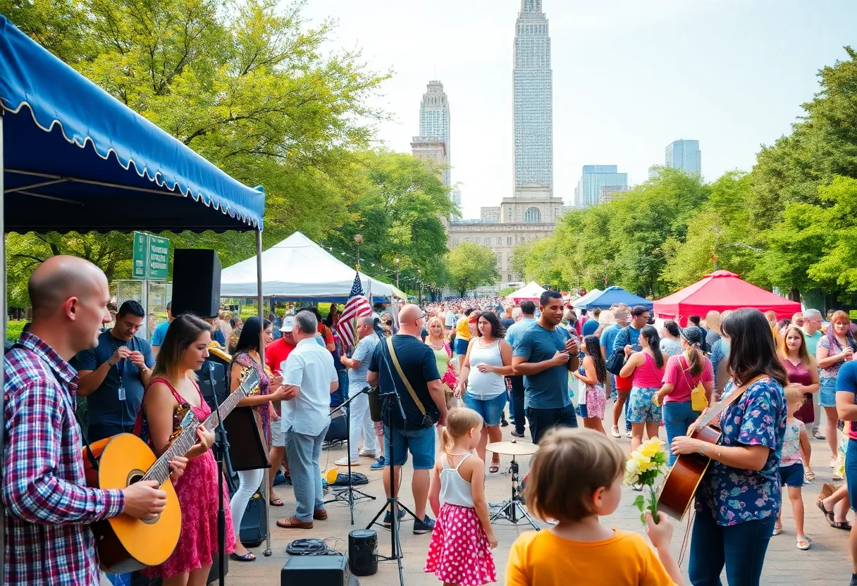 Outdoor celebration during Memorial Day weekend in Atlanta