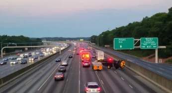 Overturned Vehicle Disrupts Traffic on I-75 Southbound in Atlanta