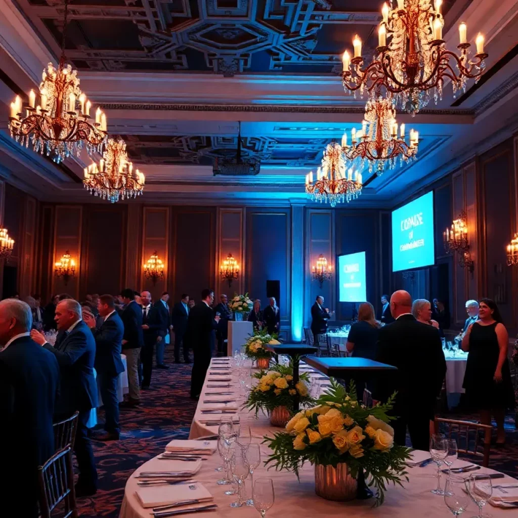 An elegant setup for the Republican National Committee fundraiser in Atlanta