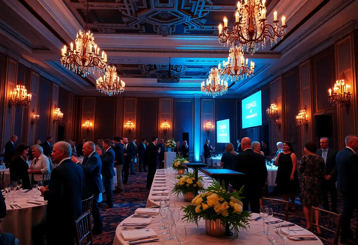 An elegant setup for the Republican National Committee fundraiser in Atlanta