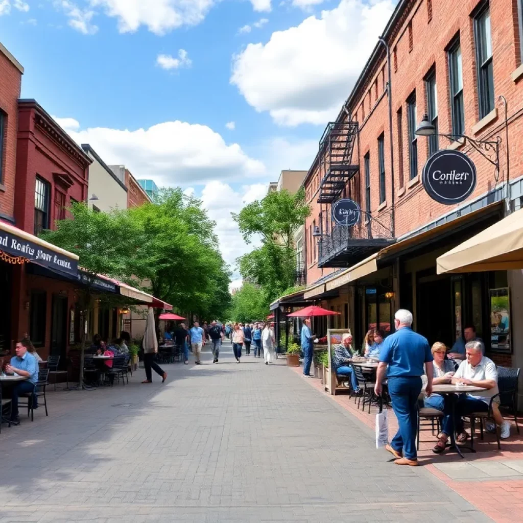 Outdoor dining scene in Summerhill, Atlanta