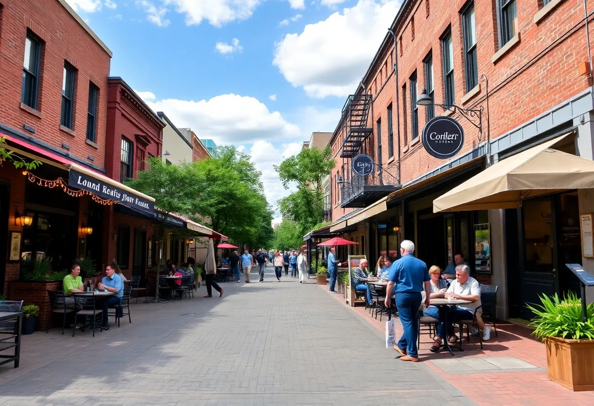 Outdoor dining scene in Summerhill, Atlanta