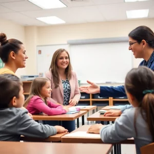 A positive classroom interaction between teachers and students